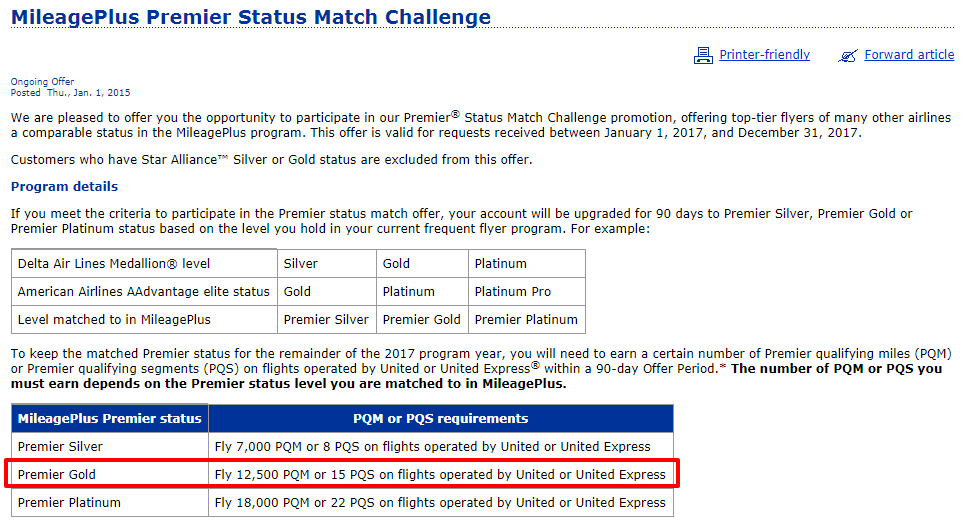 United Status Match Offer AcCounting Your Points
